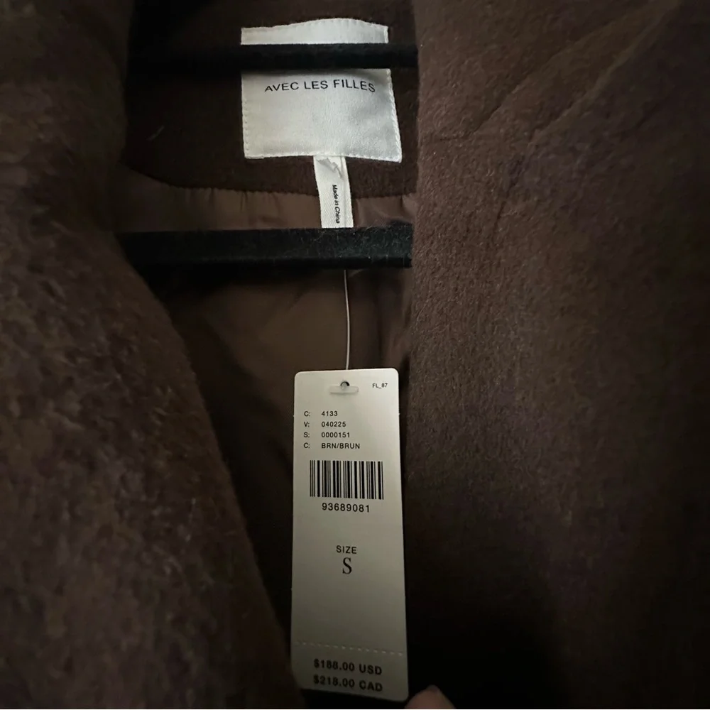 Avec Les Filles Chocolate Brown Coat - Picture 6 of 8